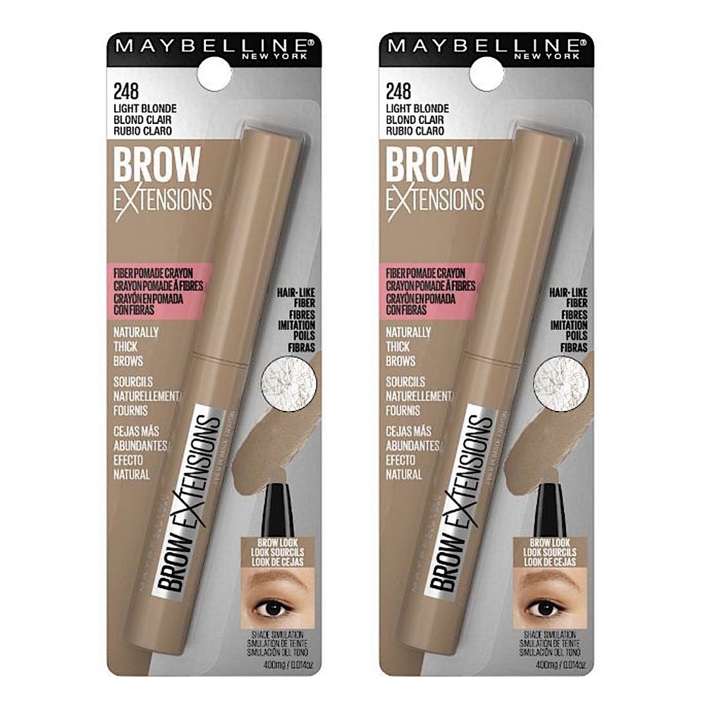 Bundle Maybelline Brow Extensions Fiber Pomade Brow Crayon Light Blonde